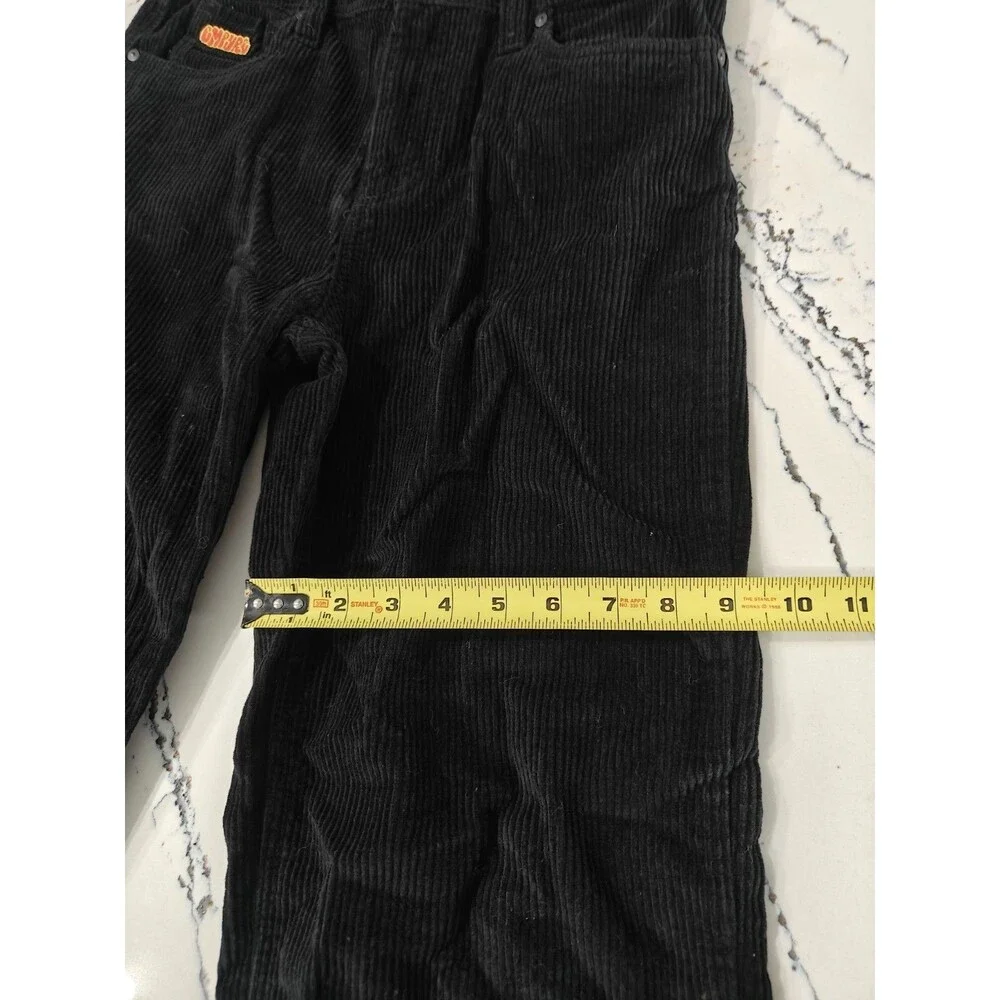 Empyre Relax Black Corduroy Pants Back Patch Mens Size 28 (Actual 28x28)